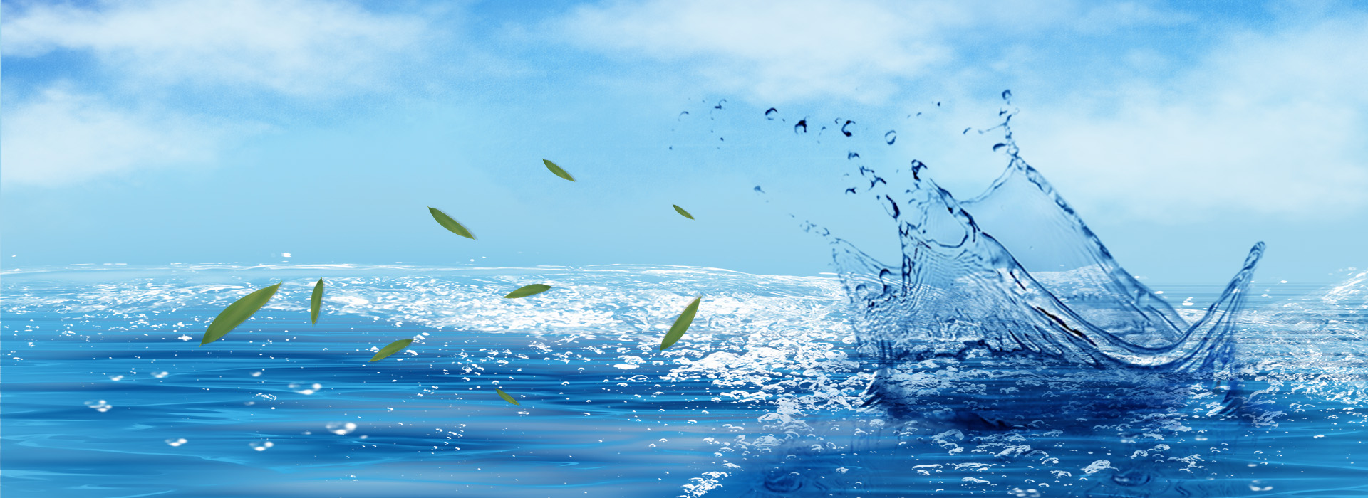 Agua cristalina y salpicadura